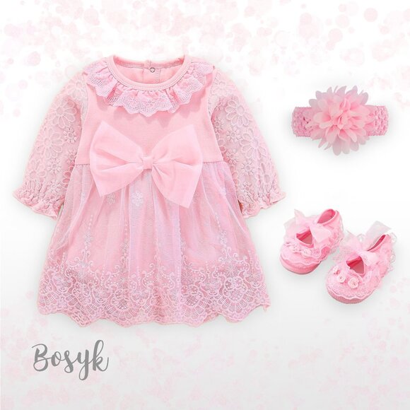 Victoria Sweet Dream Dress-Set- Dress for Baby Girls -Elegant Dresses for Baby - Picture 3 of 8